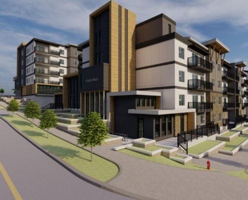 Points West (Ironclad Points West Apartments LP) - 208-unit residential apartment building in Victoria, BC with approximately 655 sq. ft of commercial space.