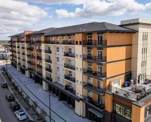 Allure (Ironclad Allure LP) -155-unit mixed-use apartment building across the street from the Bravado in Winnipeg, MB. Commercial tenants include daycare facilities. Allure (Ironclad Allure LP) -155-unit mixed-use apartment building across the street from the Bravado in Winnipeg, MB. Commercial tenants include daycare facilities.