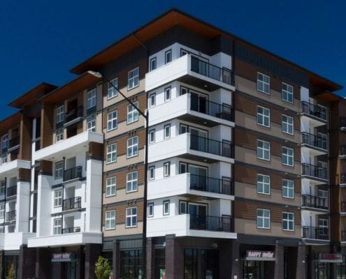 The Bravado (Ironclad Bridgewater LP) -149-unit mixed-use development in Winnipeg, MB with ground floor commercial units containing retail, service, and medical uses.