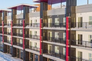 The Crossings (Ironclad BG LP) - 147-unit residential apartment building in Winnipeg, MB with extensive tenant amenity spaces including a golf simulator and bowling alley. The Crossings (Ironclad BG LP) - 147-unit residential apartment building in Winnipeg, MB with extensive tenant amenity spaces including a golf simulator and bowling alley.